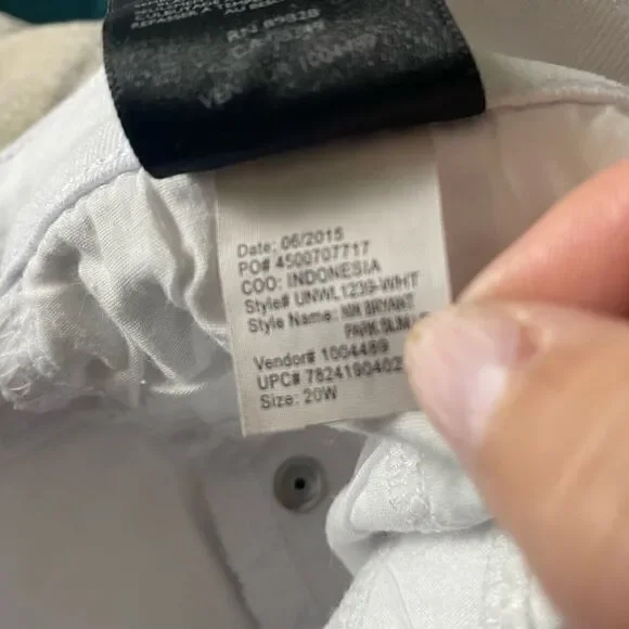 Nine West White Straight leg Size 20W denim jeans - Picture 8 of 9